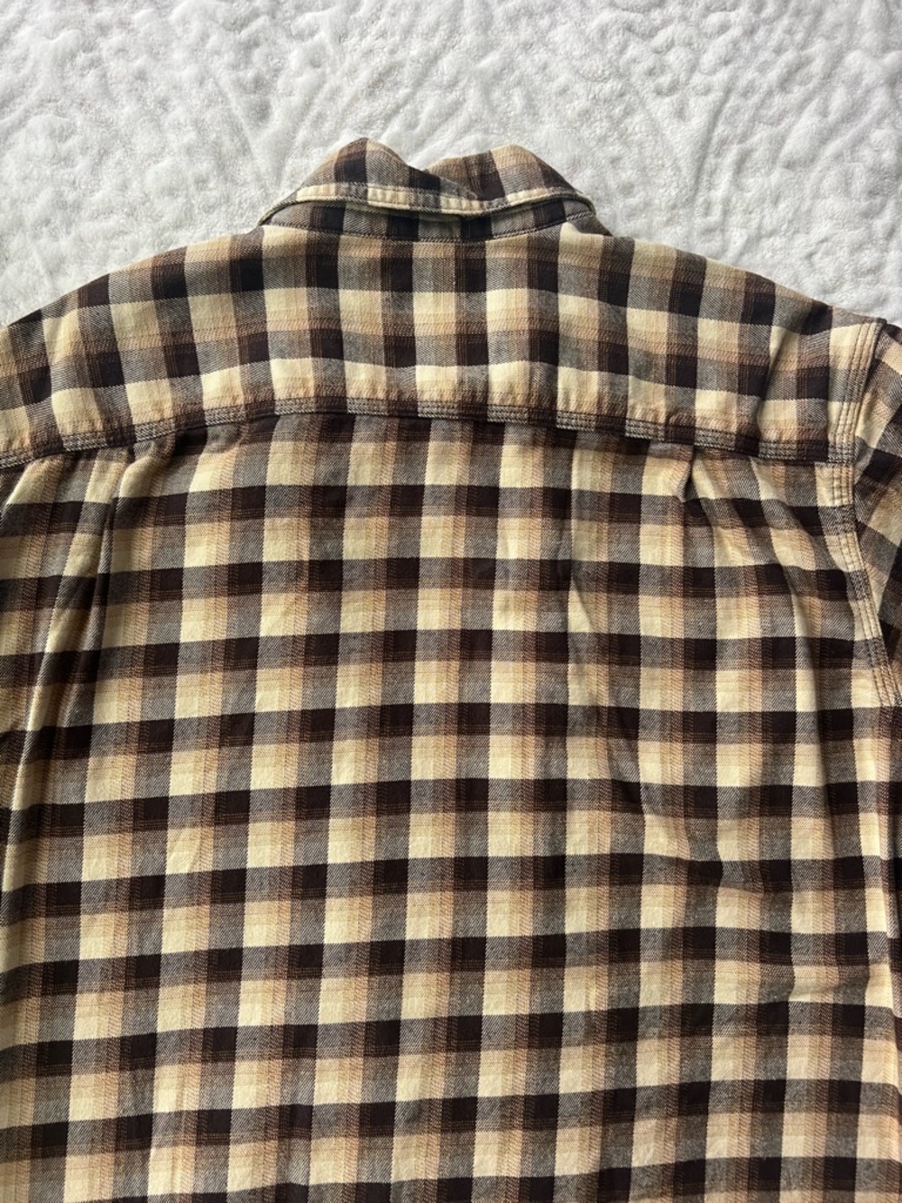 Carhartt Men’s Rugged Flex Relaxed Fit Flannel Button Up Plaid | Brown | Size M - Picture 12 of 14